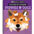 Brain Games - Sticker by Number: Puppies & Dogs - 2 Books in 1 (42 Images to Sticker) - Spiral