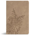 CSB Large Print Thinline Bible, Digital Study Edition, Earth Suedesoft Leathertouch - Imitation Leather