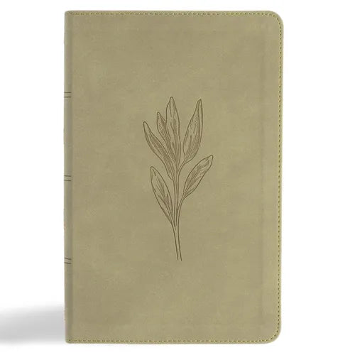 KJV Single-Column Personal Size Bible, Sage Suedesoft Leathertouch - Imitation Leather