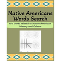 Native Americans Words Search: 100 Words Related to Native American History and Culture - Paperback
