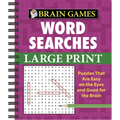 Brain Games - Word Searches - Large Print (Purple) - Spiral