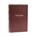 NKJV Bible: Personal Size Giant Print, Brown Leathersoft, Holy Bible, Red Letter, Comfort Print: New King James Version - Imitation Leather
