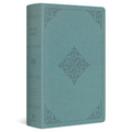 ESV Single Column Heritage Bible (Trutone, Paris Sky, Fleur-De-Lis Design) - Imitation Leather