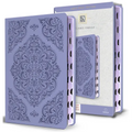 KJV Holy Bible, Large Print Medium Format, Lavender Faux Leather W/Thumb Index and Ribbon Marker, Red Letter - Bonded Leather