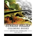 Stress Relief Coloring Books GRAYSCALE Landscape for Adults Volume 3 - Paperback