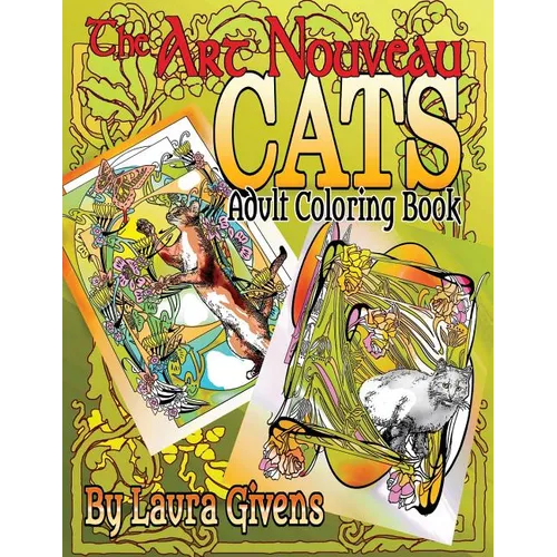 The Art Nouveau Cats Adult Coloring Book - Paperback