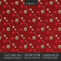 Christmas Pattern Scrapbook Paper Pad 8x8 Decorative Scrapbooking Kit for Cardmaking Gifts, DIY Crafts, Printmaking, Papercrafts, Red and Gold Designe - Paperback
