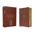 Nkjv, Thompson Chain-Reference Bible, Large Print, Leathersoft, Brown, Red Letter, Thumb Indexed, Comfort Print - Imitation Leather