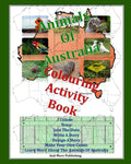 Animals Of Australia Colouring Activity Book: Paperback Edition 8" x 10" for Kids Coloring Books This Colouring And Activity Book Is About Australian - Paperback