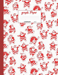 Graph Paper: Vintage Christmas santa theme cover. Large US letter 8.5x11. 5x5 engineering 1/2 inch graphing grid. - Paperback