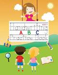 Handwriting ABC Practice Book: 100+ Blank Pages Alphabet Handwriting Practice Paper for kids: Preschool Writing Workbook with dotted lines Reading an - Paperback