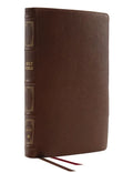 Nkjv, Deluxe Thinline Reference Bible, Genuine Leather, Brown, Red Letter, Comfort Print: Holy Bible, New King James Version - Leather