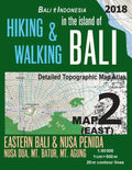 Bali Indonesia Map 2 (East) Hiking & Walking in the Island of Bali Detailed Topographic Map Atlas 1: 50000 Eastern Bali & Nusa Penida, Nusa Dua, Mt. B - Paperback