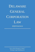Delaware General Corporation Law; 2020 Edition - Paperback