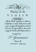The Art of Playing on the Violin. [Facsimile of 1751 edition]. - Paperback