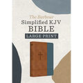 The Barbour Simplified Kjv--Large Print [Rust & Stone Cross] - Imitation Leather