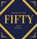 Happy 50th Birthday Guest Book (Hardcover): Happy 50th Birthday Guest book, party and birthday celebrations decor, memory book, fifty birthday, happy - Hardcover