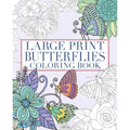 Large Print Butterflies Coloring Book - Paperback