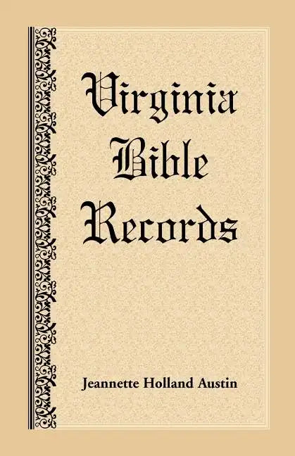 Virginia Bible Records - Paperback
