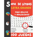 Sopa de Letras Letra Grande: Para adultos y Adolescentes 100 Juegos- 2000 Palabras en varios temas para las vacaciones o el tiempo libre idea del rega - Paperback