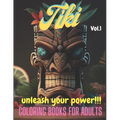 Tiki Vol1: Adult Coloring Book, Tiki culture, Polynesia - Paperback