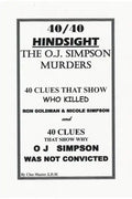 40/40 HINDSIGHT The O.J. Simpson Murders - Paperback