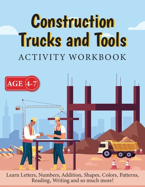 Construction Trucks and Tools - Activity Workbook - Paperback
