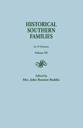 Historical Southern Families. in 23 Volumes. Volume XX - Paperback