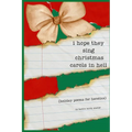 i hope they sing christmas carols in hell: holiday poetry for heretics - Paperback