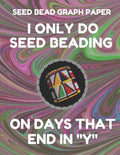 Seed Bead Graph Paper: Book for Designing Seed Beading Patterns, 8.5 by 11 Inches, Large Size, Funny Days Dark Swirl Cover - Paperback