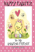 Happy Easter To My Amazing Friend! (Coloring Card): (Personalized Card) Easter Messages, Greetings, & Poems for Children - Paperback