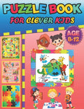 Puzzle book for clever kids age 8-12: Kids activity book - Word Search, Sudoku, Trivia, Tic tac toe, Mazes and Coloring pages - Paperback
