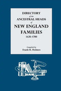 Directory of the Ancestral Heads of New England Families, 1620-1700 - Paperback