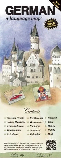 German a Language Map: Quick Reference Phrase Guide for Beginning and Advanced Use. Words and Phrases in English, German, and Phonetics for E - Paperback