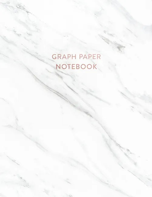 Graph Paper Notebook: Soft White Marble - 8.5 x 11 - 5 x 5 Squares per inch - 100 Quad Ruled Pages - Cute Graph Paper Composition Notebook f - Paperback