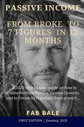 From Broke to 7 Figures in 12 Months: A 2020 step by step guide on how to create Multiple Passive Income Streams and to Financial Freedom, from scratc - Paperback