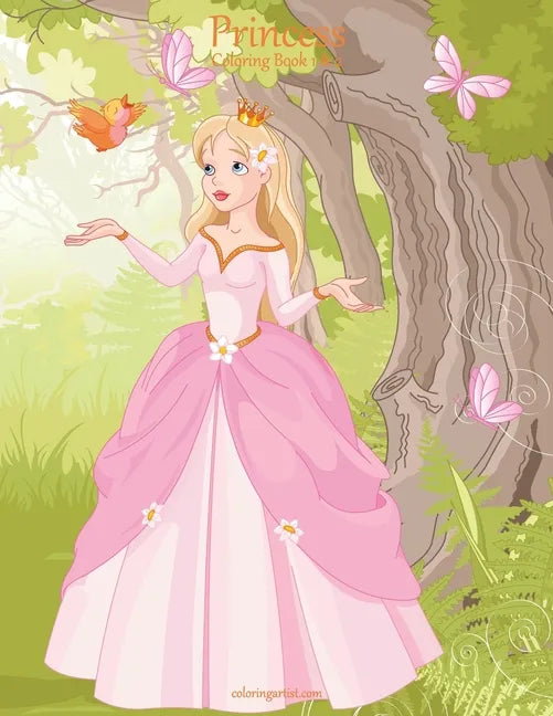 Princess Coloring Book 1 & 2 - Paperback