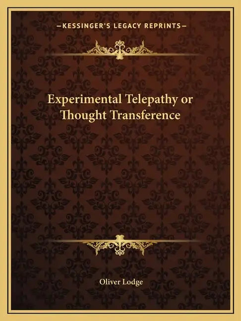 Experimental Telepathy or Thought Transference - Paperback