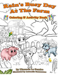 Rain's Busy Day At The Farm Coloring Book - Paperback