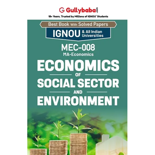 MEC-08 Economics of Social Sector and Environment - Paperback