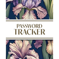 XL Large Print Password Tracker (Purple Irises on Navy): 8"x10" 450+ Alphabetical Password Logbook for Easy Organization; Perfect for Seniors with its - Paperback