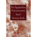 Die Ägyptischen Personennamen, Band I - Paperback