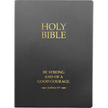 KJV Holy Bible, Be Strong and Courageous Life Verse Edition, Large Print, Black Ultrasoft: (Red Letter, 1611 Version) - Imitation Leather