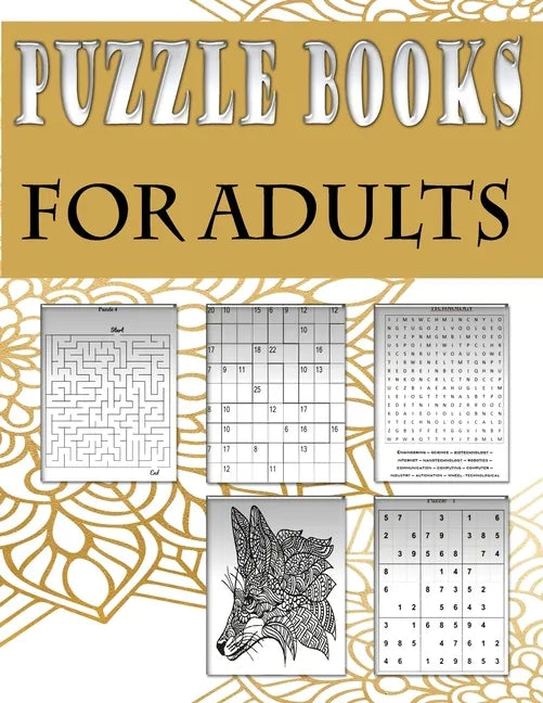 Puzzle books for adults: Fun and relaxing Activity Puzzle Book for Adults, Word search, Sudoku, mandala, Killer Sudoku and mazes 8,5"x11" - Paperback