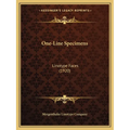 One-Line Specimens: Linotype Faces (1920) - Paperback