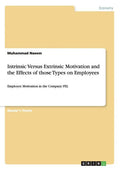 Intrinsic Versus Extrinsic Motivation and the Effects of those Types on Employees: Employee Motivation in the Company PEL - Paperback