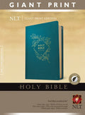 Holy Bible, Giant Print NLT (Red Letter, Leatherlike, Teal Blue, Indexed) - Imitation Leather