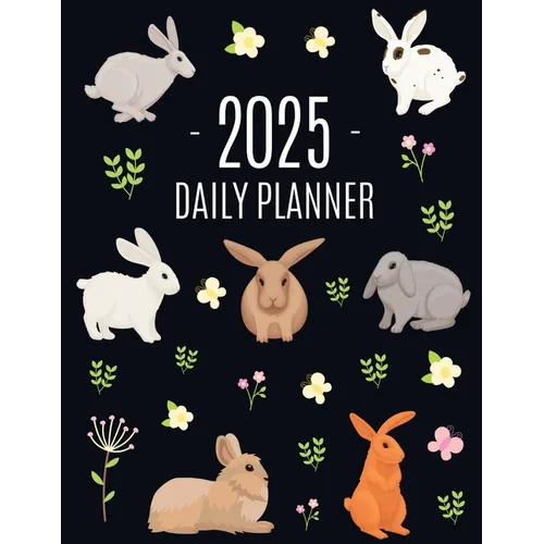 Rabbit Planner 2025: Cute Year Organizer with Bunnies: For an Easy Overview of All Your Appointments! Beautiful Hare Scheduler: January-Dec - Paperback