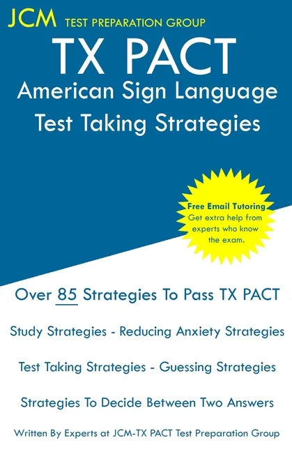 TX PACT American Sign Language - Test Taking Strategies - Paperback