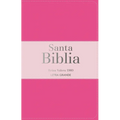 Biblia Rvr 1960 Letra Grande Tamaño Manual Tricolor Rosa Oscuro Rosa Claro Con Cierre E Índice (Bible Rvr 1960 Large Print Handsize Leatherlike Tricol - Leather